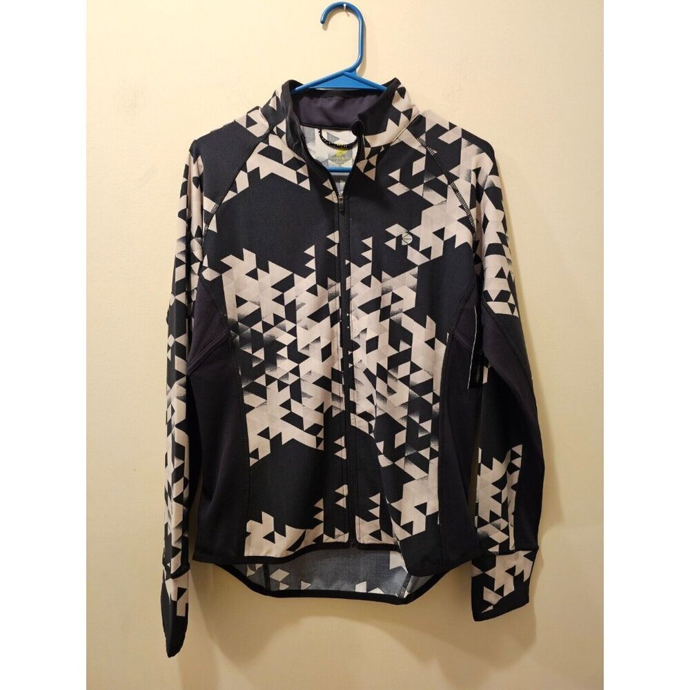 NWT‎ Women's Pure Lime Track Full Zip Athletic Jacket Black/Grey Size Medium
